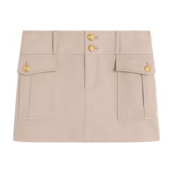 CELINE★素敵！British Beige Diagonal Military Trapeze Skirt NWT CELINE Military Trapeze In Diagonal Wool Beige Skirt