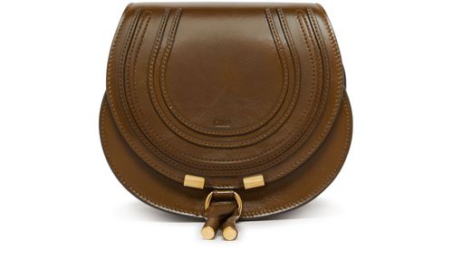 CHLOE Petit sac porté épaule Marcie en cuir brillant
