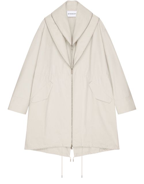 Givenchy — Cotton parka with zip-up shawl collar (Beige)