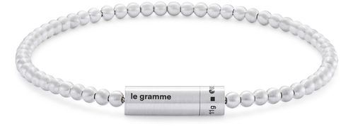 LE GRAMME Brushed Sterling silver beads bracelet 11g