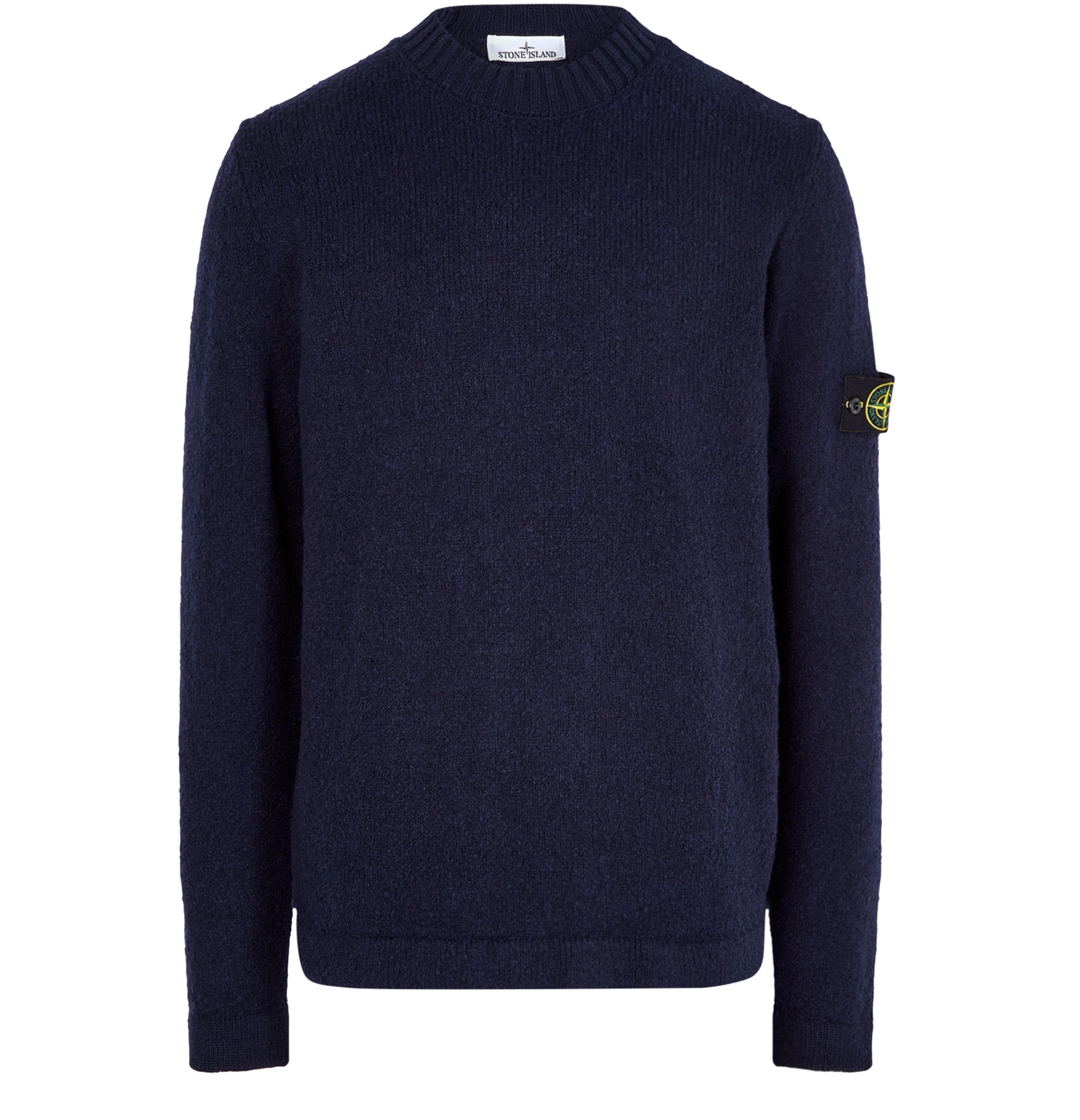 Logo patch crew neck sweater