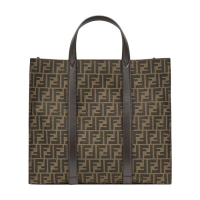 Fendi Ff Jacquard Shopper In Multicolor