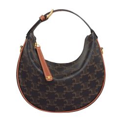 Women's Teen Celine Lulu in Triomphe canvas and calfskin