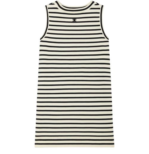 CELINE Triomphe marinière mini dress in wool