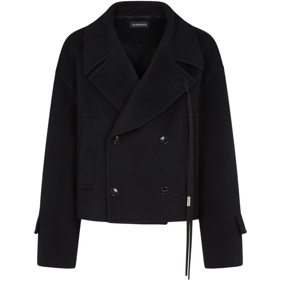 GIVENCHY ブラック ダブルブレスト ピーコート GIVENCHY ブラック ダブルブレスト ピーコート（Kjell ダブル
