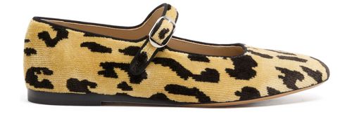 LE MONDE BERYL Mary Jane Bevilacqua velvet ballet flats