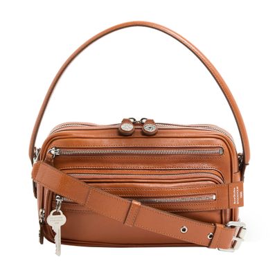 Acne Studios Brown Camero Camera Shoulder Bag In Brown