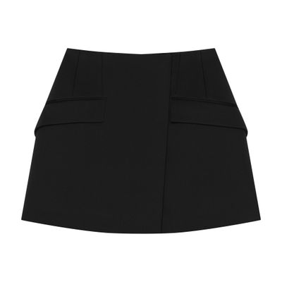 Givenchy Flap-pocket Mini Skirt In Black