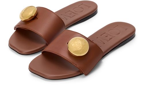 LOEWE Pebble slide in soft calfskin