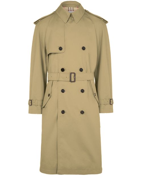 BURBERRY Long cotton blend trench coat