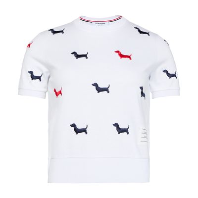 Thom Browne Cotton Milano Short Sleeved T-shirt In White