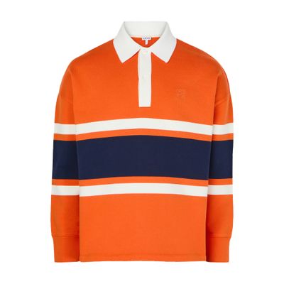 Long sleeve polo shirt in cotton