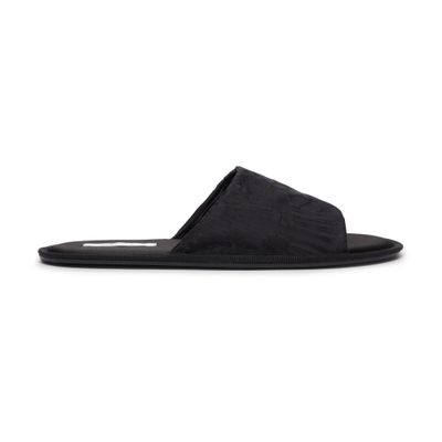 The Row Frances Slipper Open Toe Flats In Black
