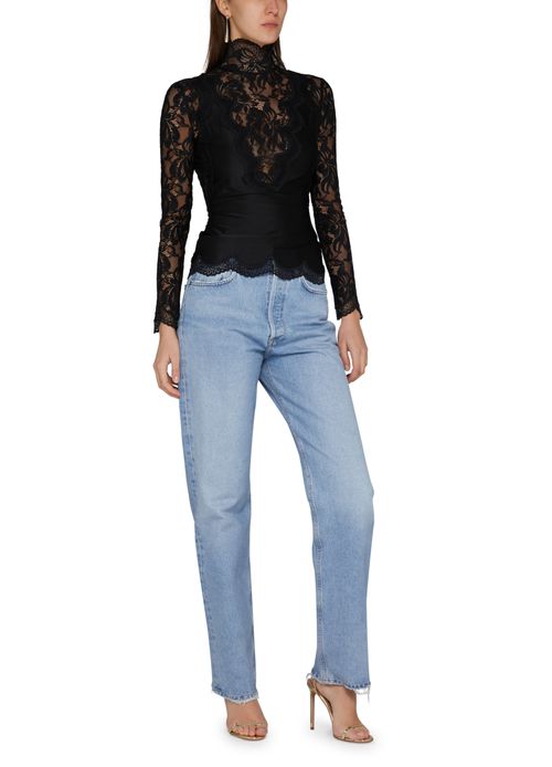 RABANNE Long-sleeved lace top