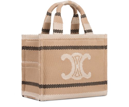 CELINE Small cabas Thais in striped textile with Triomphe