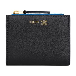 ブラック ケース　ミニ財布 レザー CÉLINE