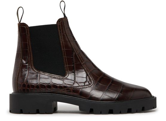 Margaret chelsea boot in crocodile stamped calfskin - CELINE