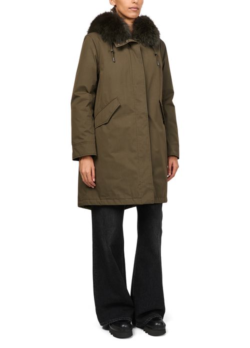 YVES SALOMON Cotton parka with a hood
