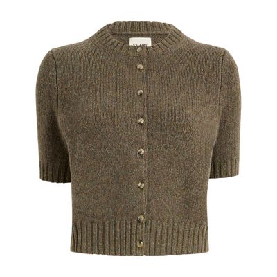 Khaite Nora Cashmere Cardigan In Green