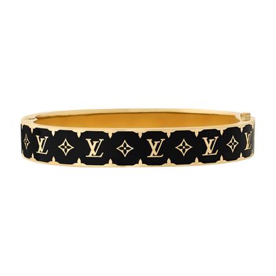 Louis Vuitton Nanogram Enamel Bracelet In Black