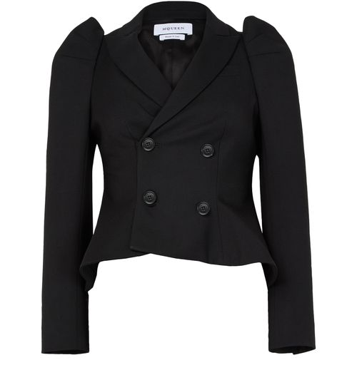 MCQUEEN Double breasted cropped jacket