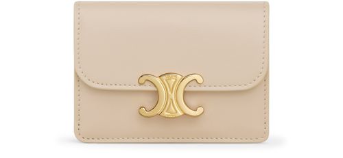 CELINE Card holder Triomphe in shiny calfskin