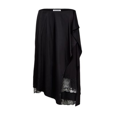 Acne Studios Midi Skirt In Burgundy