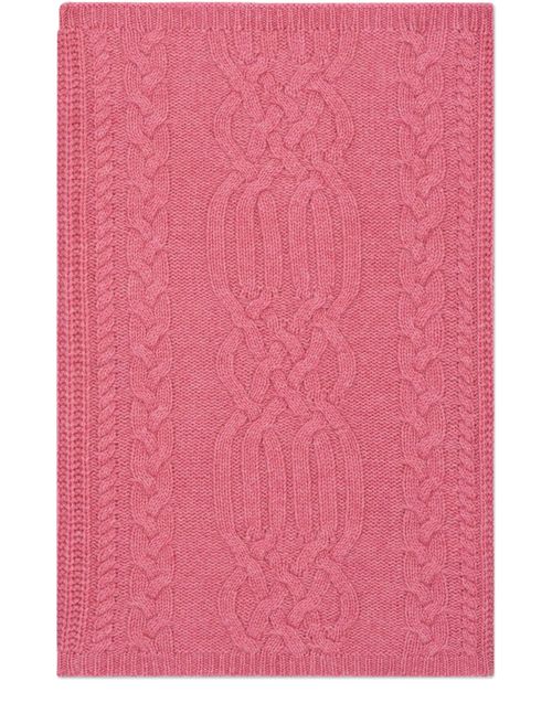 Bompard — Cashmere cable knit neck warmer (Pink)