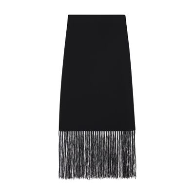 House Of Dagmar Fringe Skirt In Black