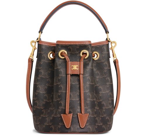 CELINE Clara bag in Triomphe canvas and calfskin