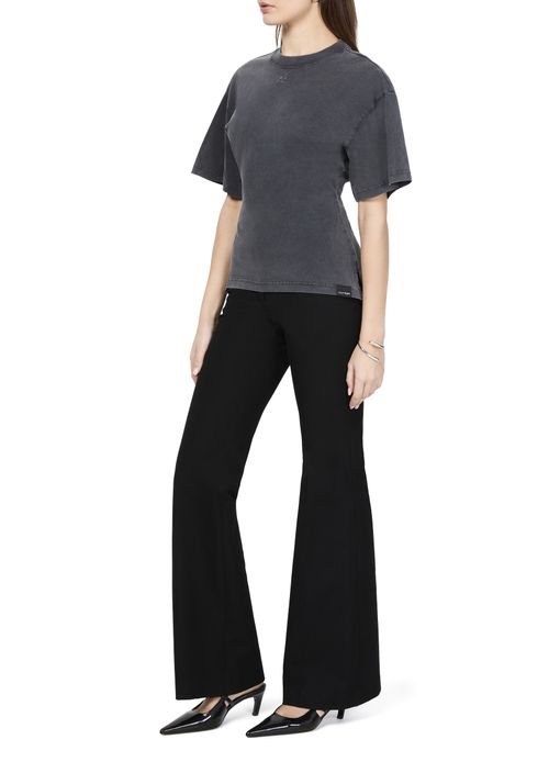 COURREGES Belted stonewashed t-shirt