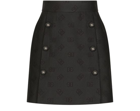 【DOLCE＆GABBANA】ジャカード ミニスカート ジャカード ミニスカート ロゴ DG オールオーバー レディース