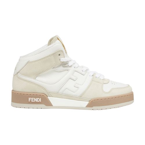 Shop Fendi Match Lace-up Sneakers In Blanc__1