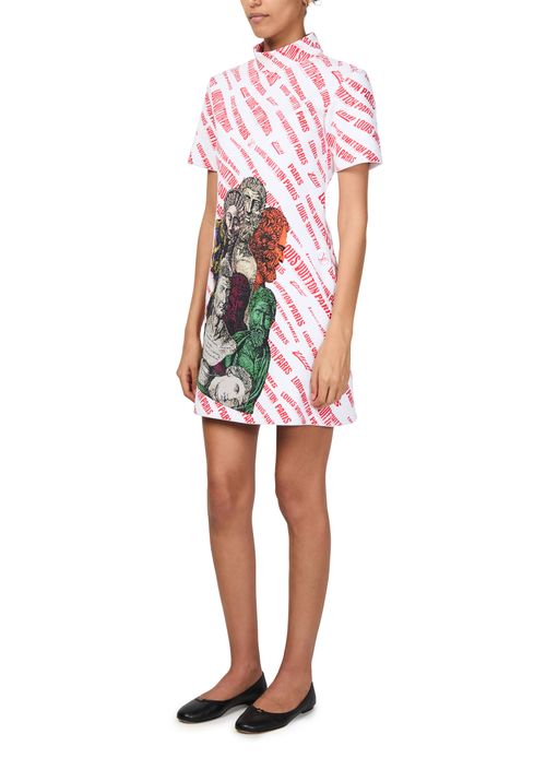 LOUIS VUITTON Slanted Signature Bust Jacquard Dress