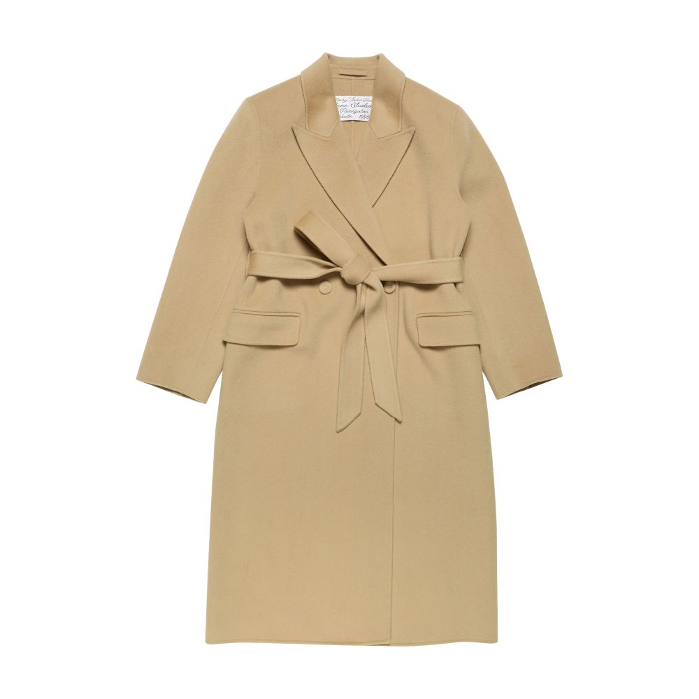 Long belted coat in cashmere blend thumbnail 5