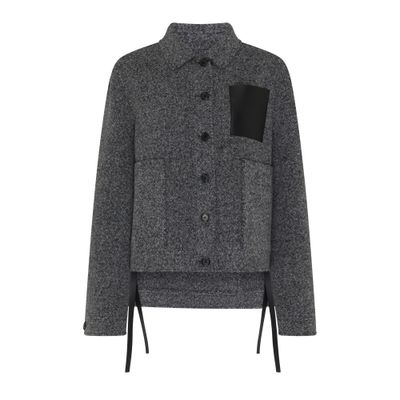 Loewe Wool-blend Workwear Jacket In Grey