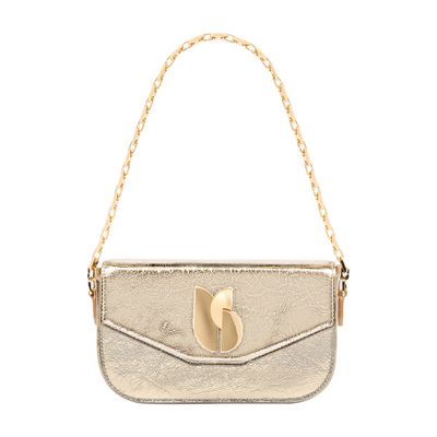 Ba&sh Lamine Sign Baguette Bag In Gold