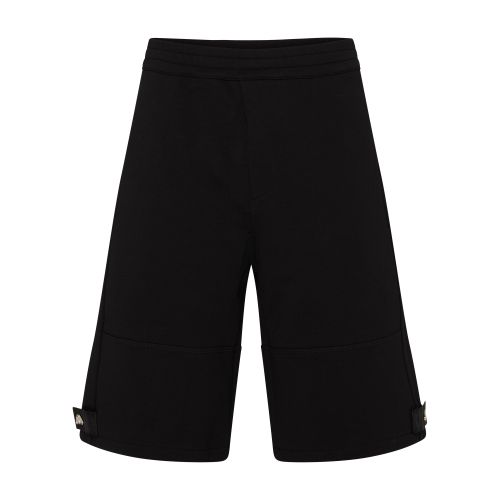 Alexander Mcqueen Logo-tab Bermuda Shorts In Black