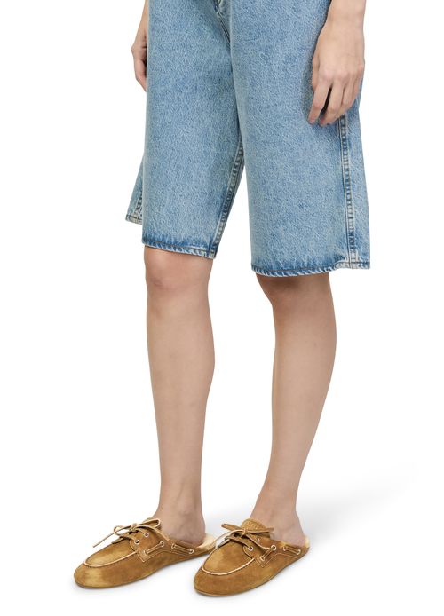 MIU MIU Suede boat-shoe mules