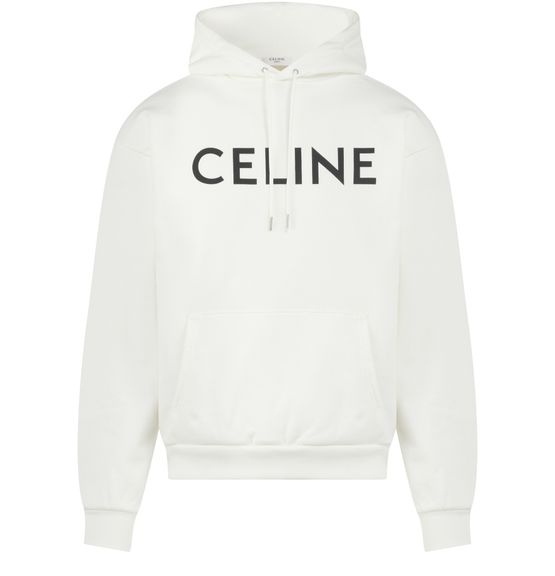 CELINE TRACK PANTS IN COTTON FLEECE - BLACK / WHITE