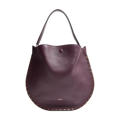 Isabel Marant Oskan Hobo Soft Bag In Burgundy
