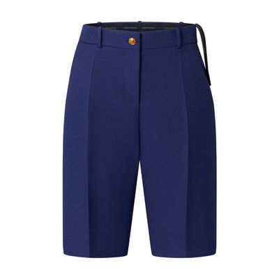 Louis Vuitton Technical Gabardine Tailored Bermuda Shorts In Blue