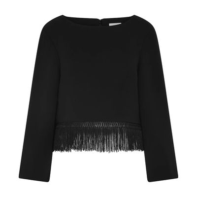 Posse Bianca Long-sleeved Blouse In Black