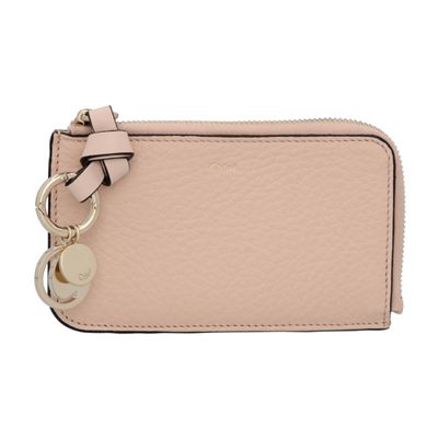 Shop Chloé Alphabet Mini Wallet In Cement Pink