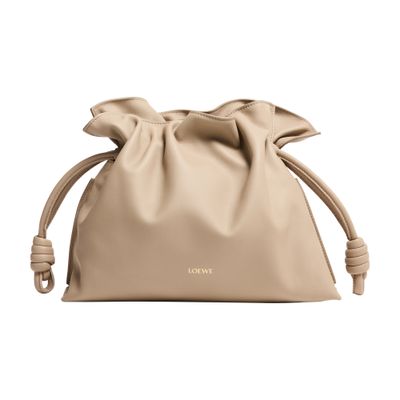 Loewe Medium Flamenco Clutch In Nappa Calfskin In Sand