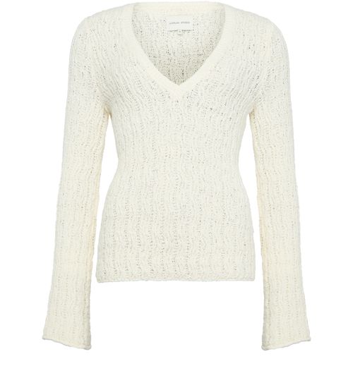 LOULOU STUDIO Komo v-neck cotton sweater