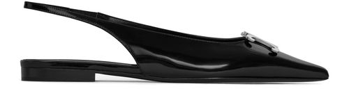 CELINE Alma Triomphe slingbacks flat in glossy calfskin