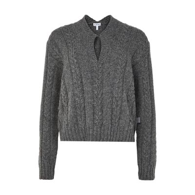 Loewe Knit Sweater In Gray