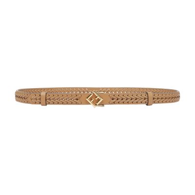 Fendi Ff Diamonds Belt In Beige