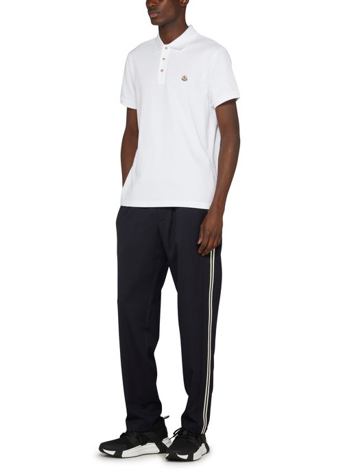 MONCLER Short-sleeved polo shirt with logo